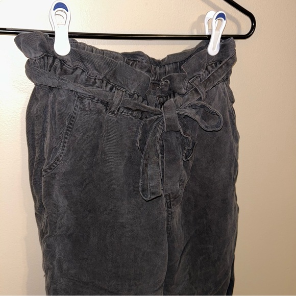 Aerie Faded Black Paperbag Tie Waist Pants - Picture 5 of 7